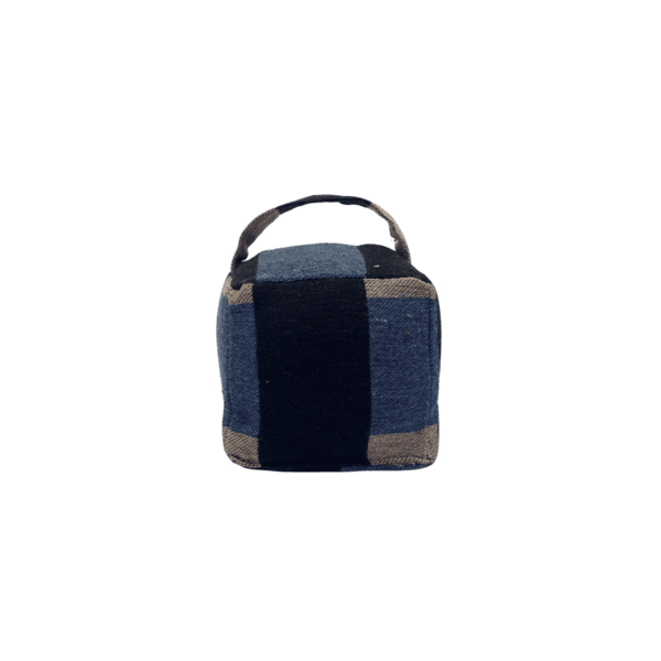 Peso de Porta Cubo Azul Jacquard 12x12cm 1,1Kg