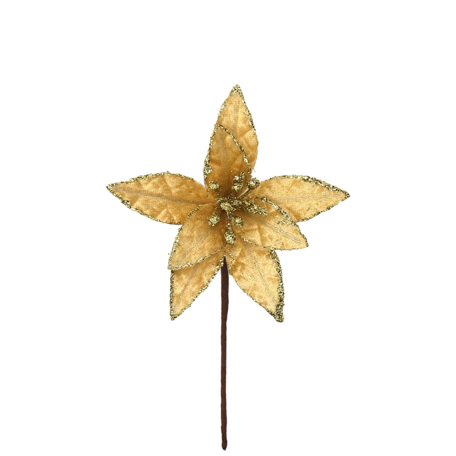 Pick de Natal Bico De Papagaio 12cm Dourado - Yangzi