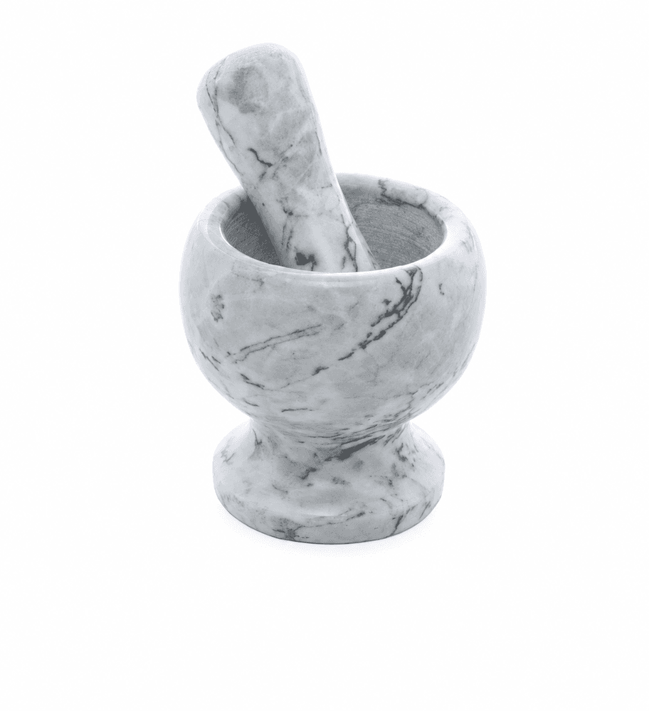 Pilao Marmore com Socador Cinza 11x11cm