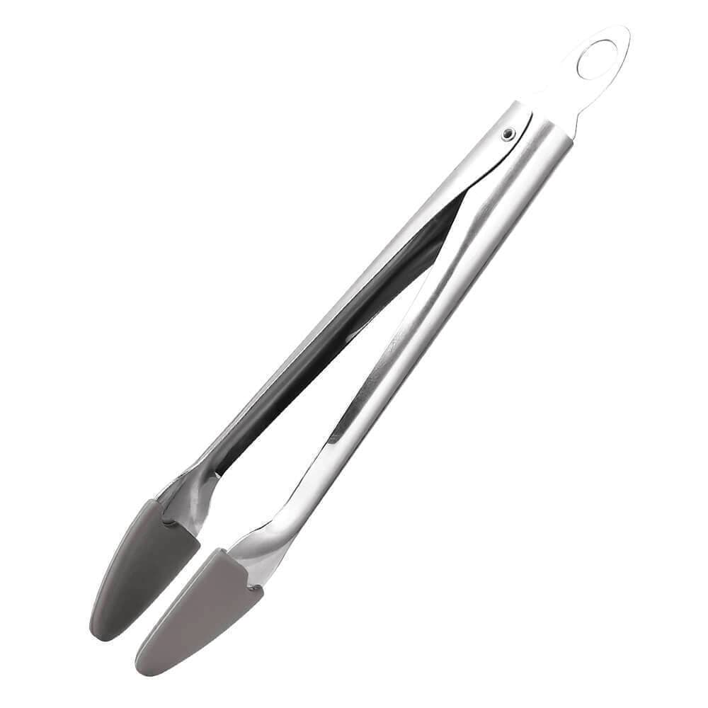 Pinça de Silicone e Aço Inox James.F Cinza 27cm