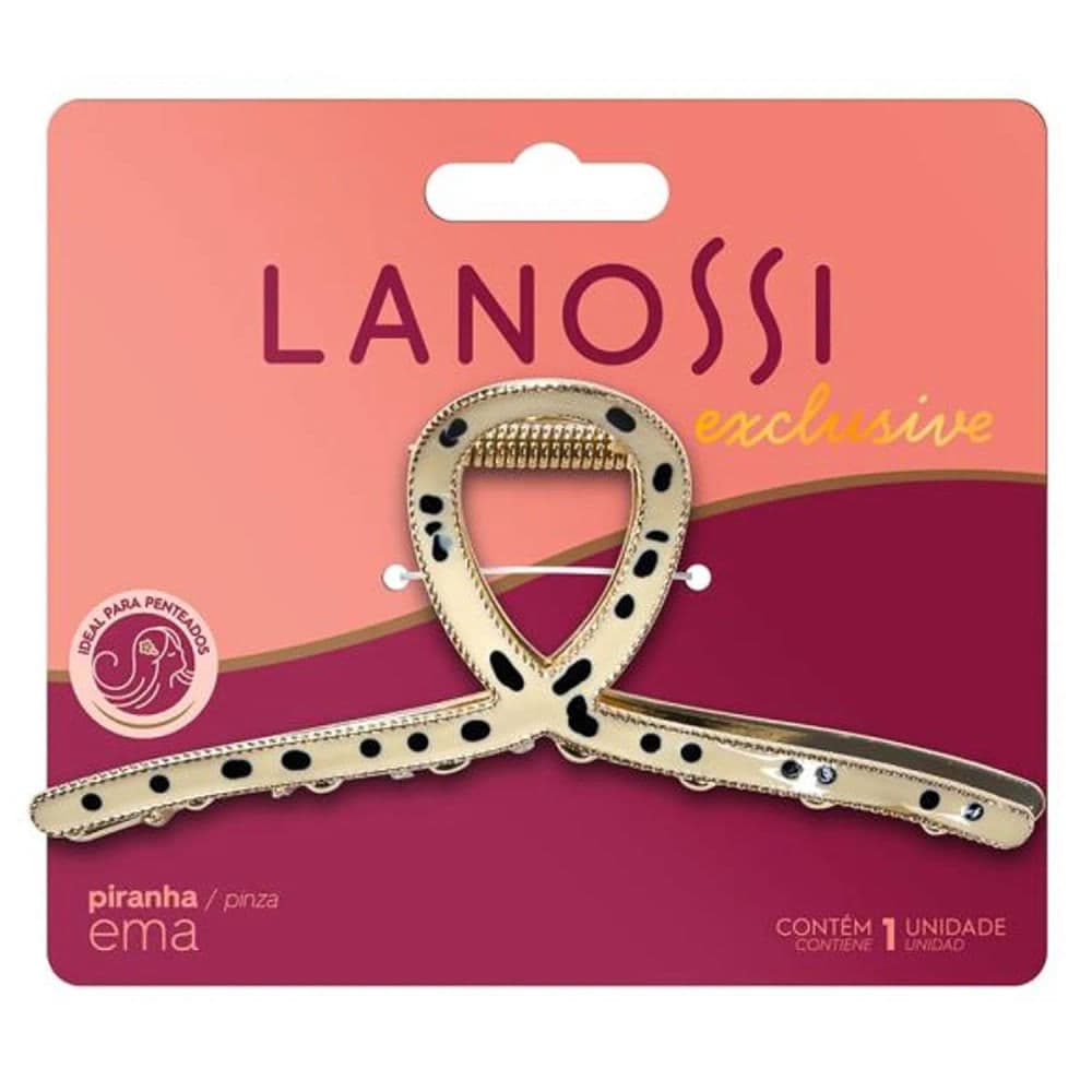 Piranha de Cabelo Ema Dourada Preto - Lanossi