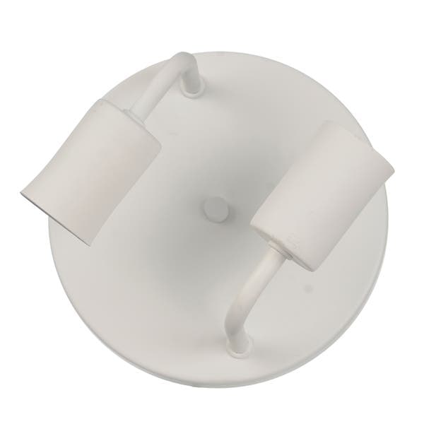 Plafon 2 Lâmpadas E27 Metal Branco 1602 Pantoja & Carmona