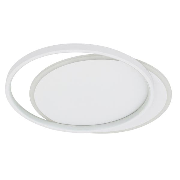 Plafon LED Branco Metal 47cm 50W Luz Amarela Sirius Gmh