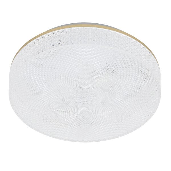 Plafon Redondo LED Luz Amarela 24w S&L Imports Beau Cristal 34cm