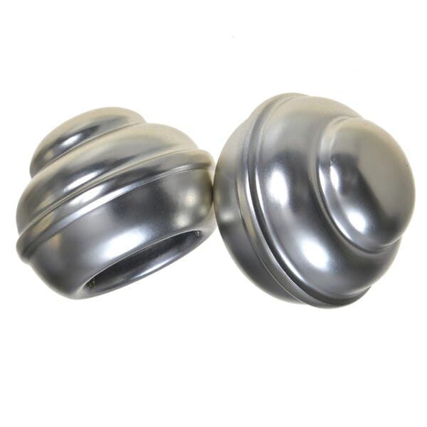 Ponteira de Varão para Cortina 28mm Alumínio Cinza Couselo