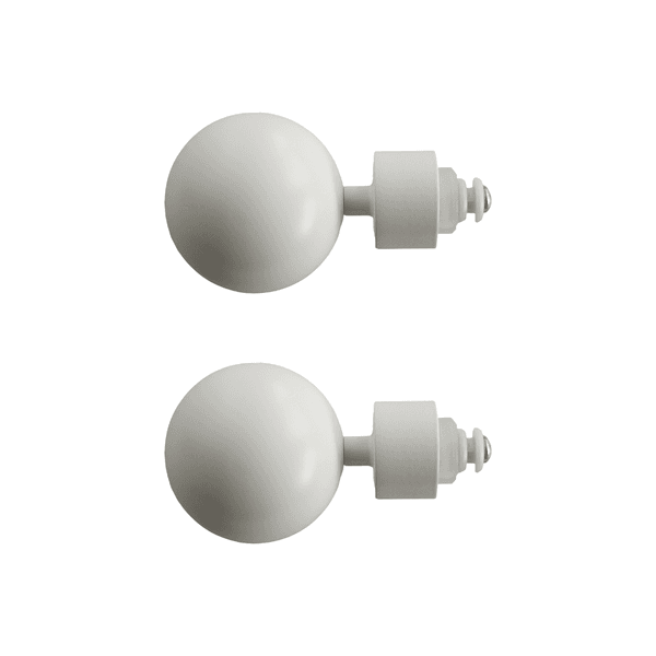 Ponteira Organic 28mm em Ferro 9cm Branco Inspire