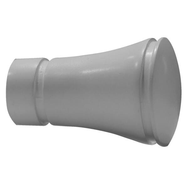 Ponteira para Varão de Cortina Bruna Alumínio Branco 28mm
