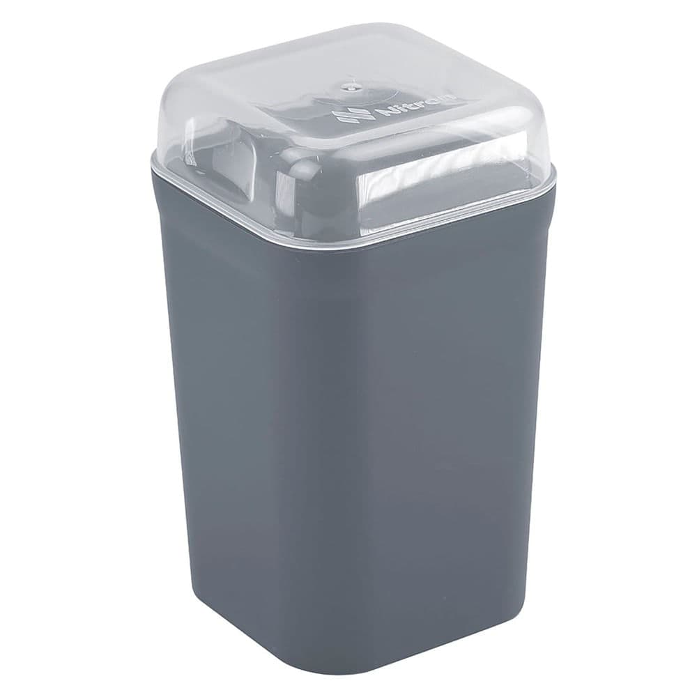 Porta Algodão e Cotonete Flat Chumbo - Nitron