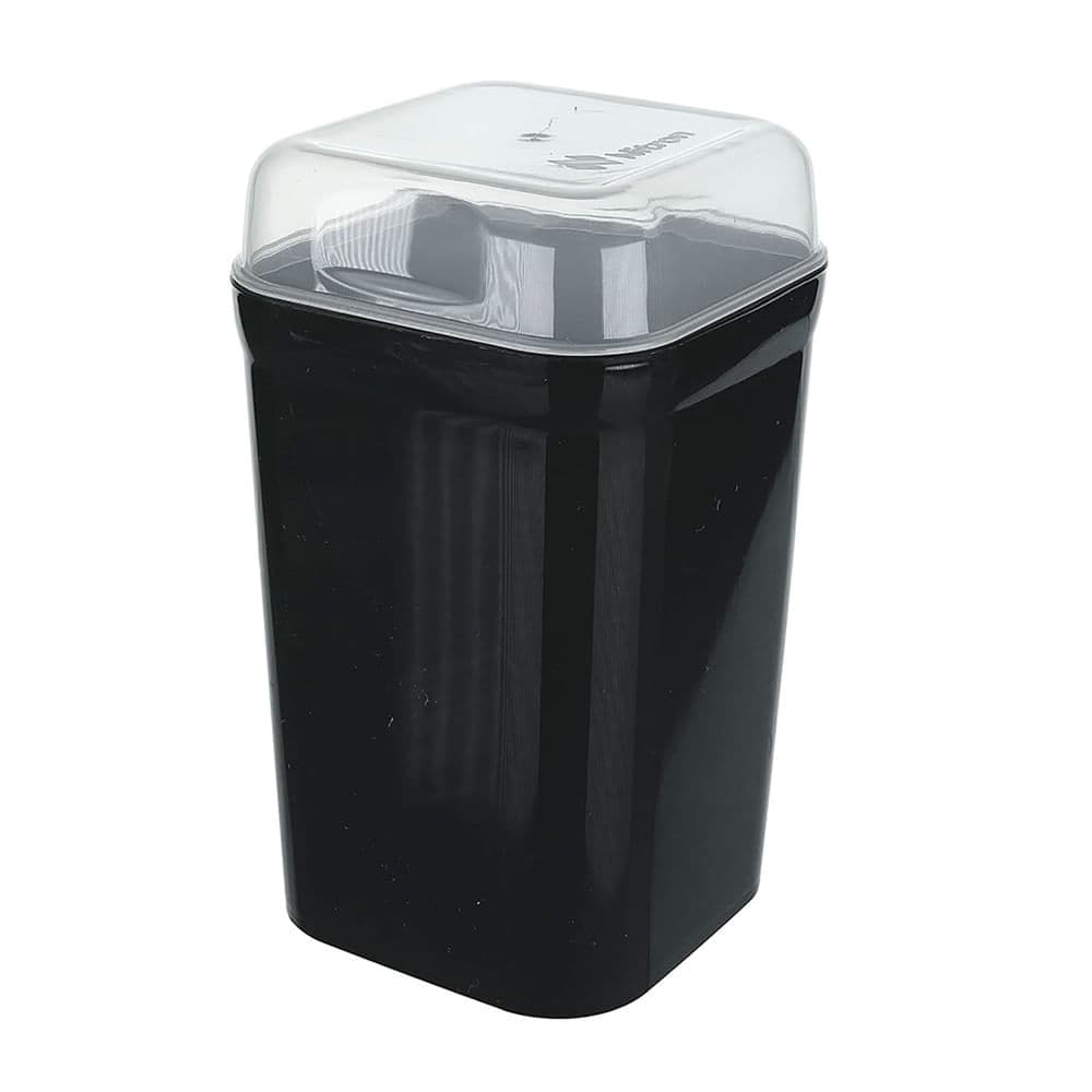 Porta Algodão e Cotonete Flat Preto - Nitron