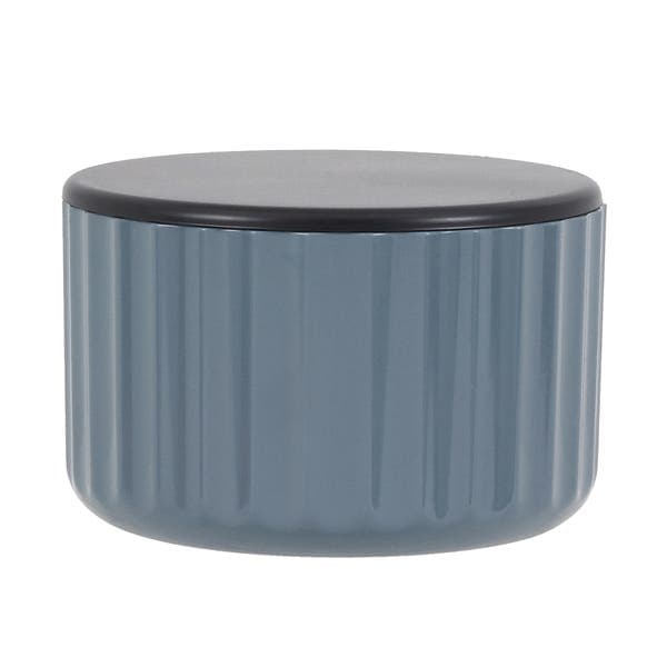 Porta Algodão Redondo Azul Plástico Ou
