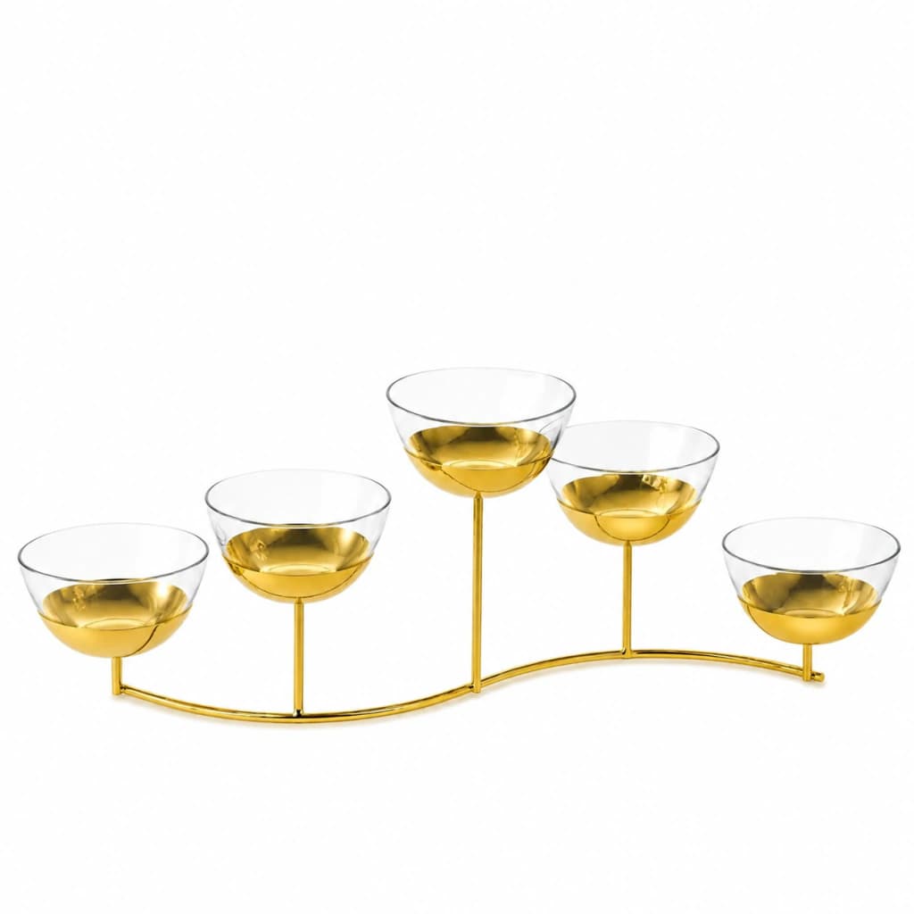Porta-Aperitivo Fano Ouro 24K Riva — Única
