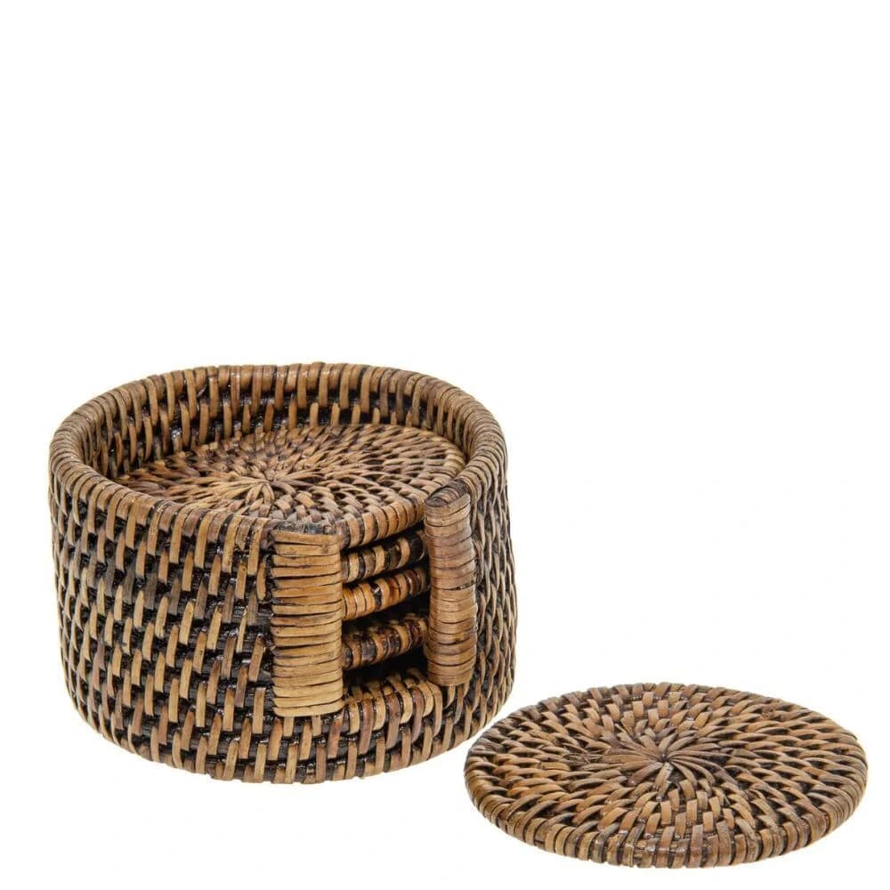 Porta Copo de Rattan 6pçs