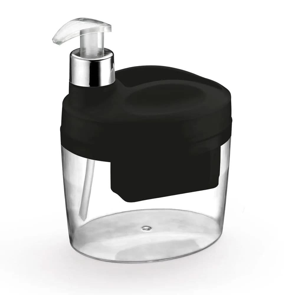 Porta Detergente e Esponja 13,3cm Preto - Arthi