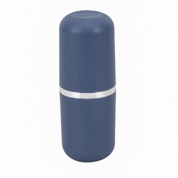 Porta Escova de Bancada para Banheiro Plástico Azul Indico Verso OU