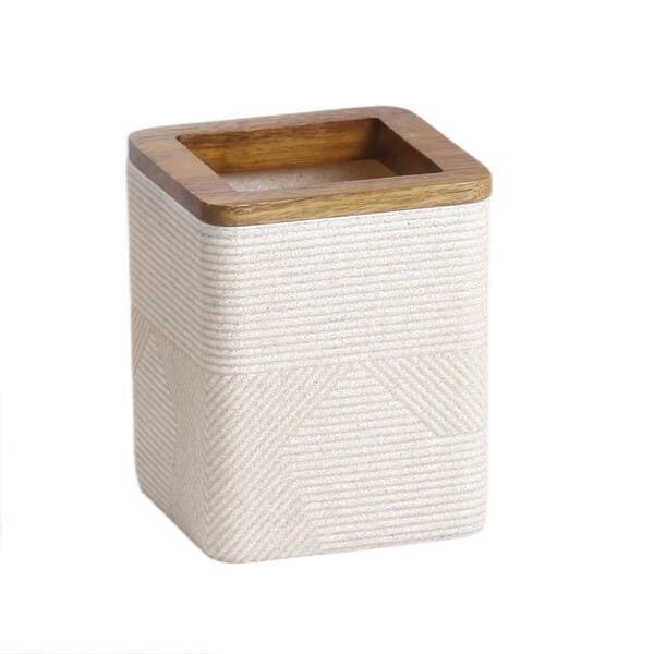 Porta Escova de Dente de Bancada para Banheiro Areia Origem Coza
