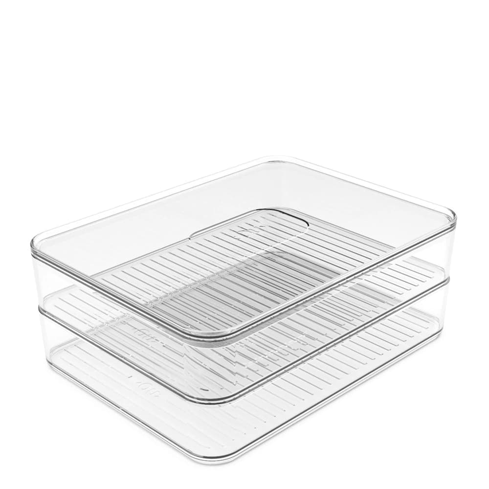 Porta Frios Duplo de Acrílico ou Clear Fresh Natural 20x15x7,7cm
