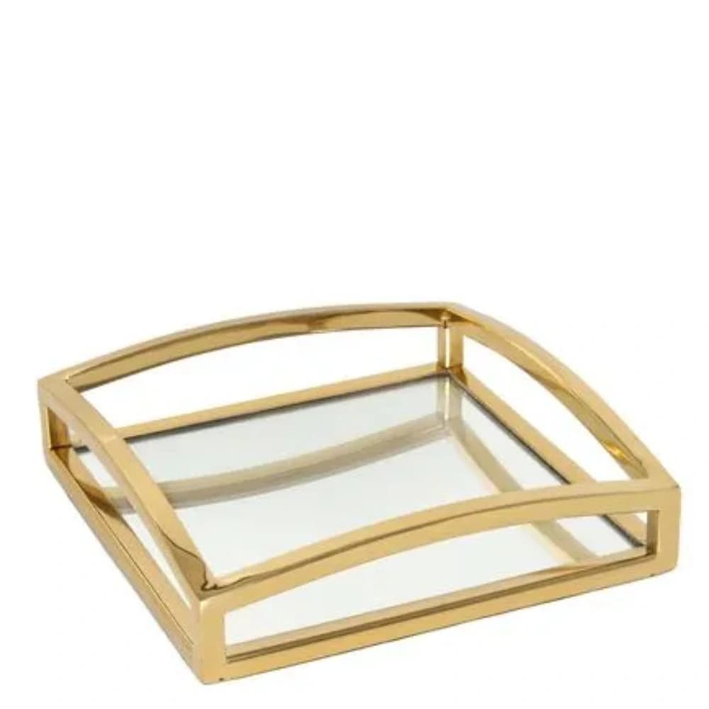 Porta Guardanapo Geometric Gold 20cm