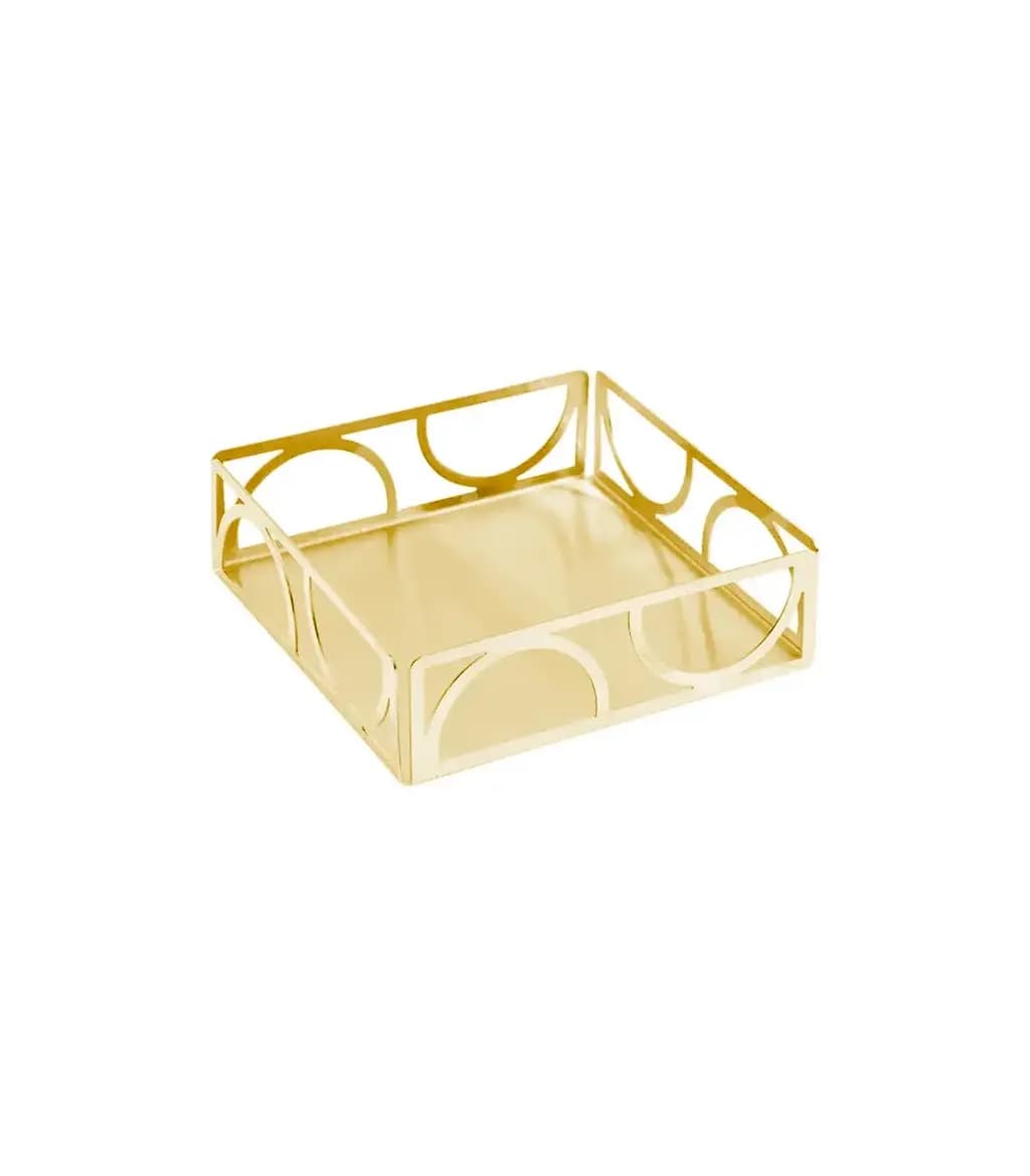 Porta-Guardanapo Venezia Ouro 24K Riva — Única