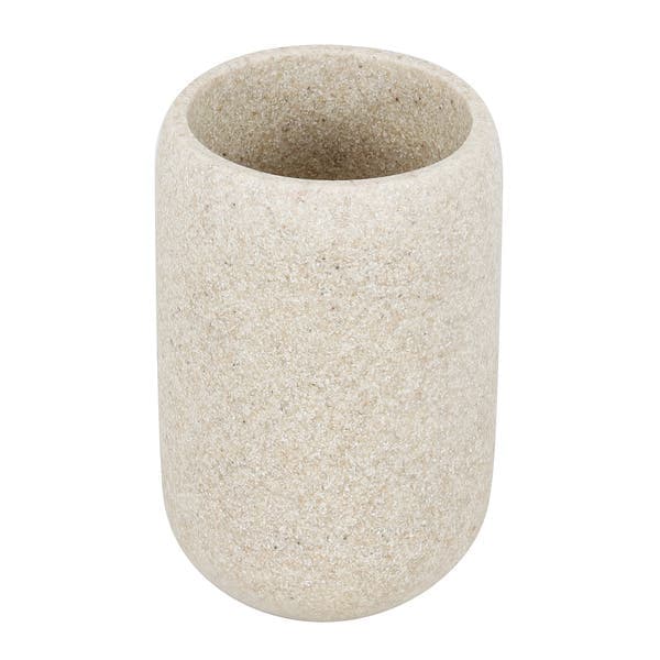 Porta Objetos de Bancada para Banheiro Resina Off White Pome Oikos