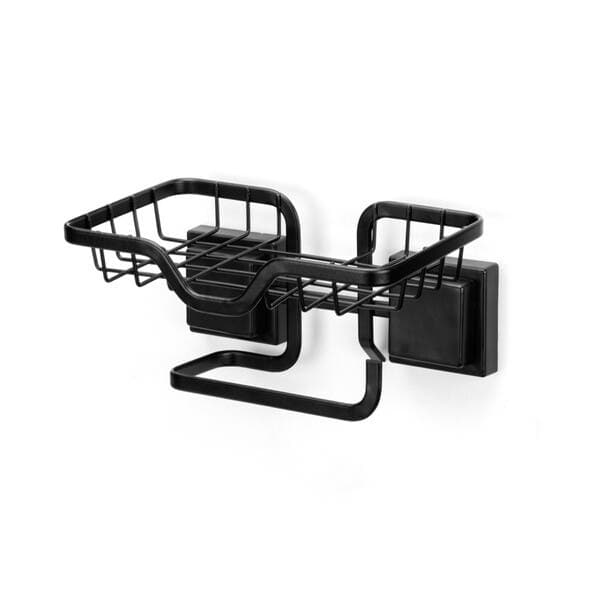 Porta Papel Higiênico de Parede com Suporte Aço Black Piatina Arthi