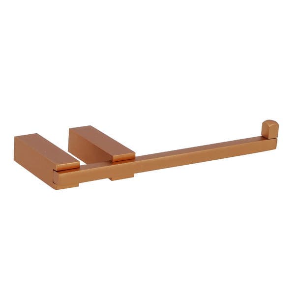Porta Papel Higiênico Metal Simples Rose Gold Quartzo Fani