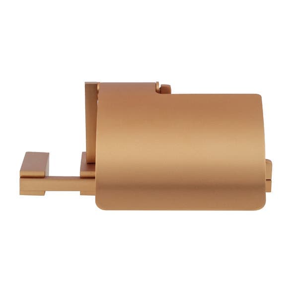 Porta Papel Higiênico Metal Simples Rose Gold Quartzo Fani