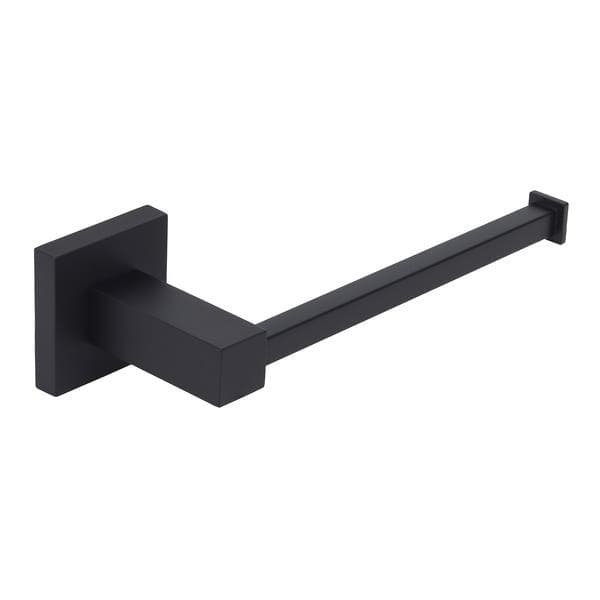 Porta Papel Higiênico Preto Fosco de Metal Parafuso Square Stoc