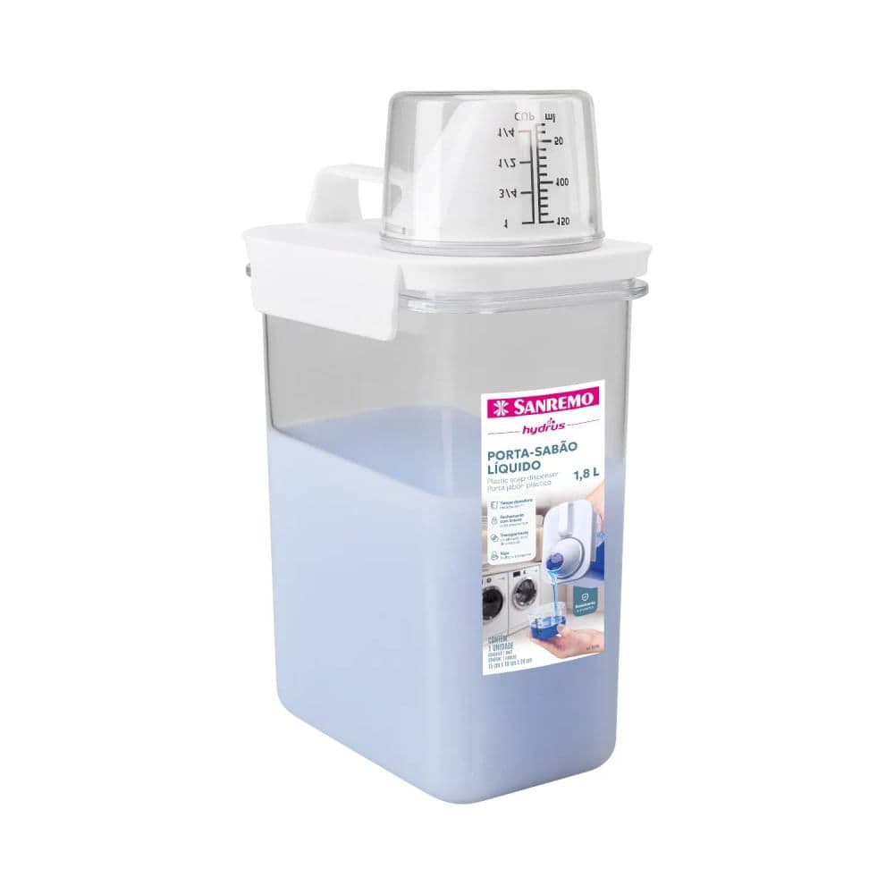 Porta Sabão 1,8l Tranparente - Sanremo