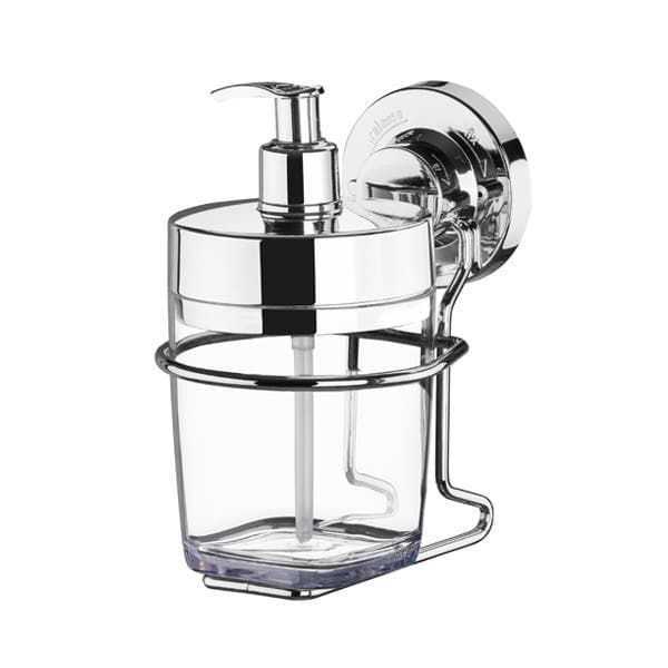 Porta Sabonete Líquido Metal e Plástico Cromado 400ml