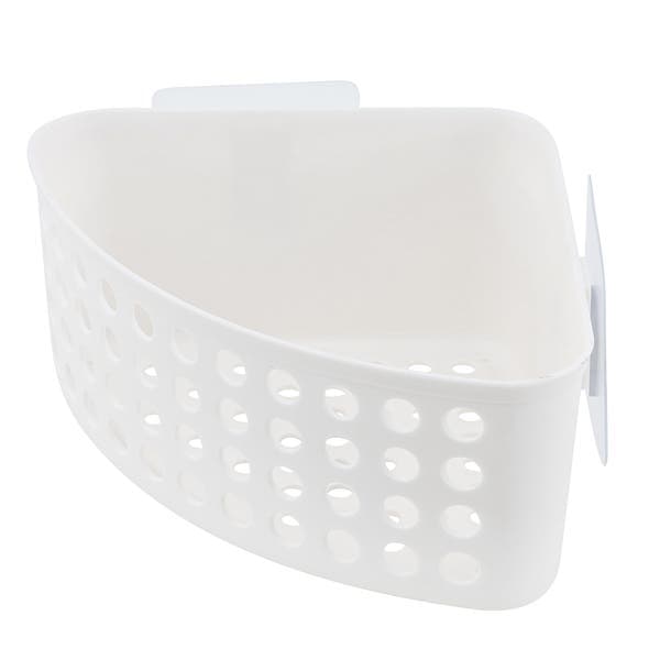 Porta Shampoo Simples de Canto Ventosa Branco Funk Sensea