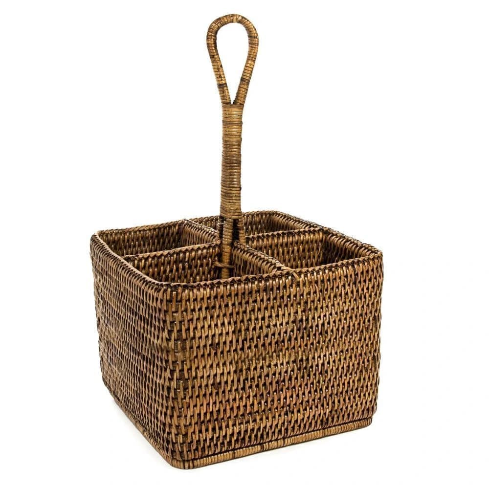 Porta Talher de Rattan 20x16cm