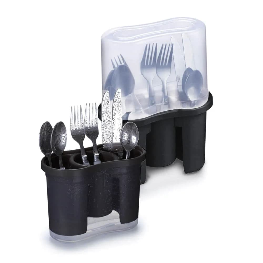 Porta Talheres com Tampa Preto - Nitron