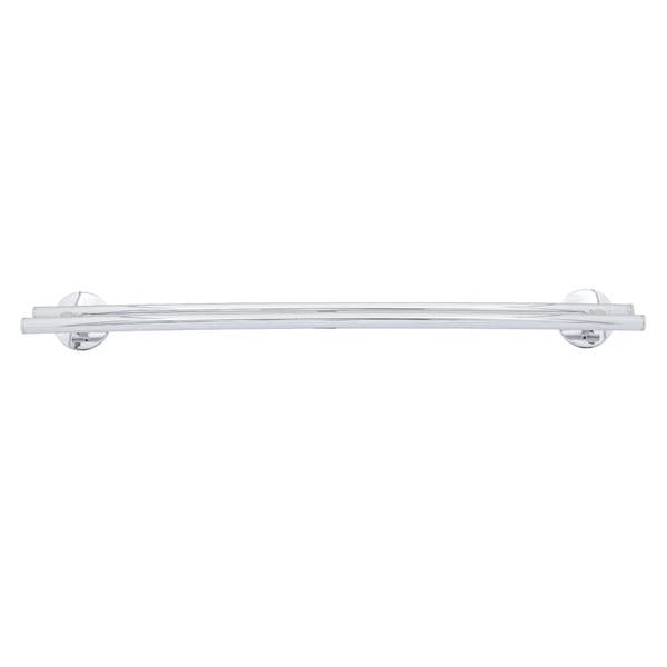 Porta Toalha Banho Barra Metal Brilhante Parafuso 60cm Suite Sensea