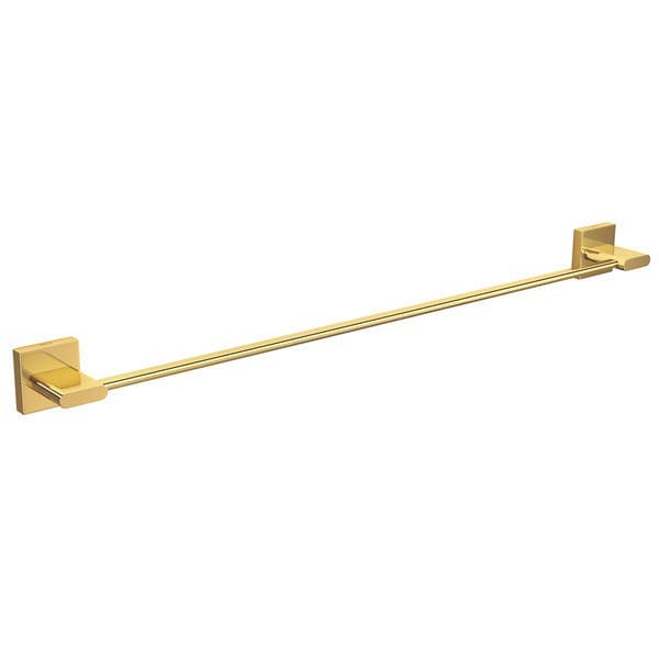 Porta Toalha Banho Barra Simples Metal Gold Brilhante Polo Deca