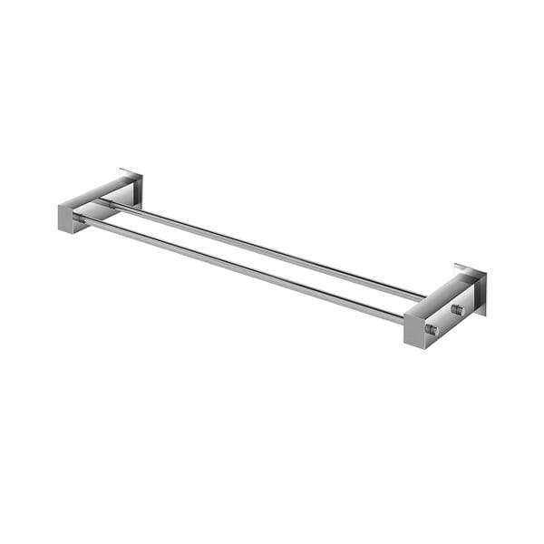 Porta Toalha de Banho Barra 54,1cm Metal Prata Brilhante Bella Fani