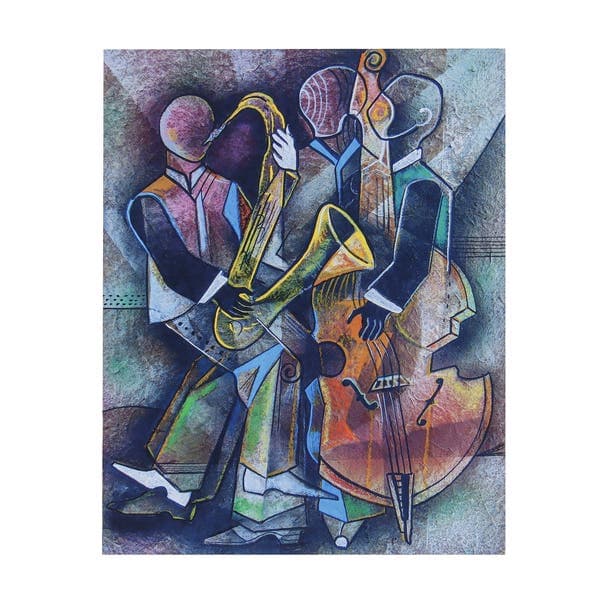 Pôster Picasso Músicos Multicolorido 50x40cm Outlet dos Quadros