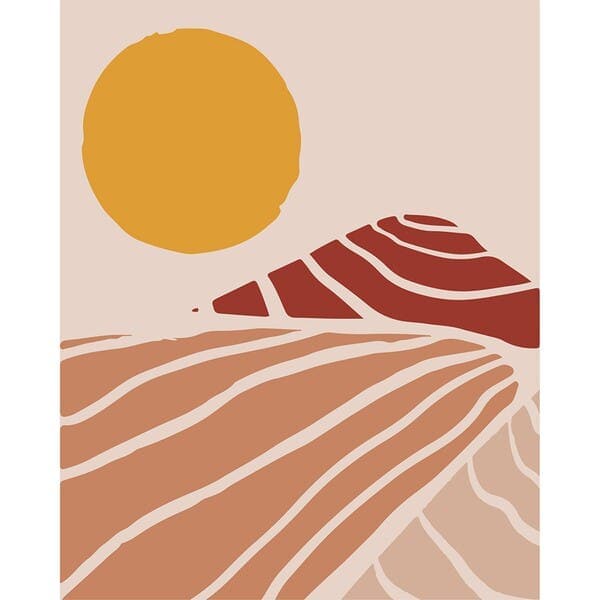 Poster Sol Terracota 40x50cm Arte Própria