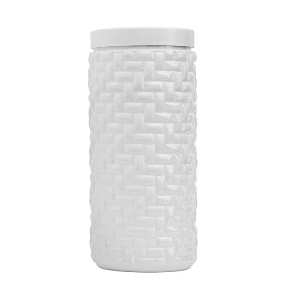 Pote com Tampa Mosaico 2,5l Branco - Bl Ud