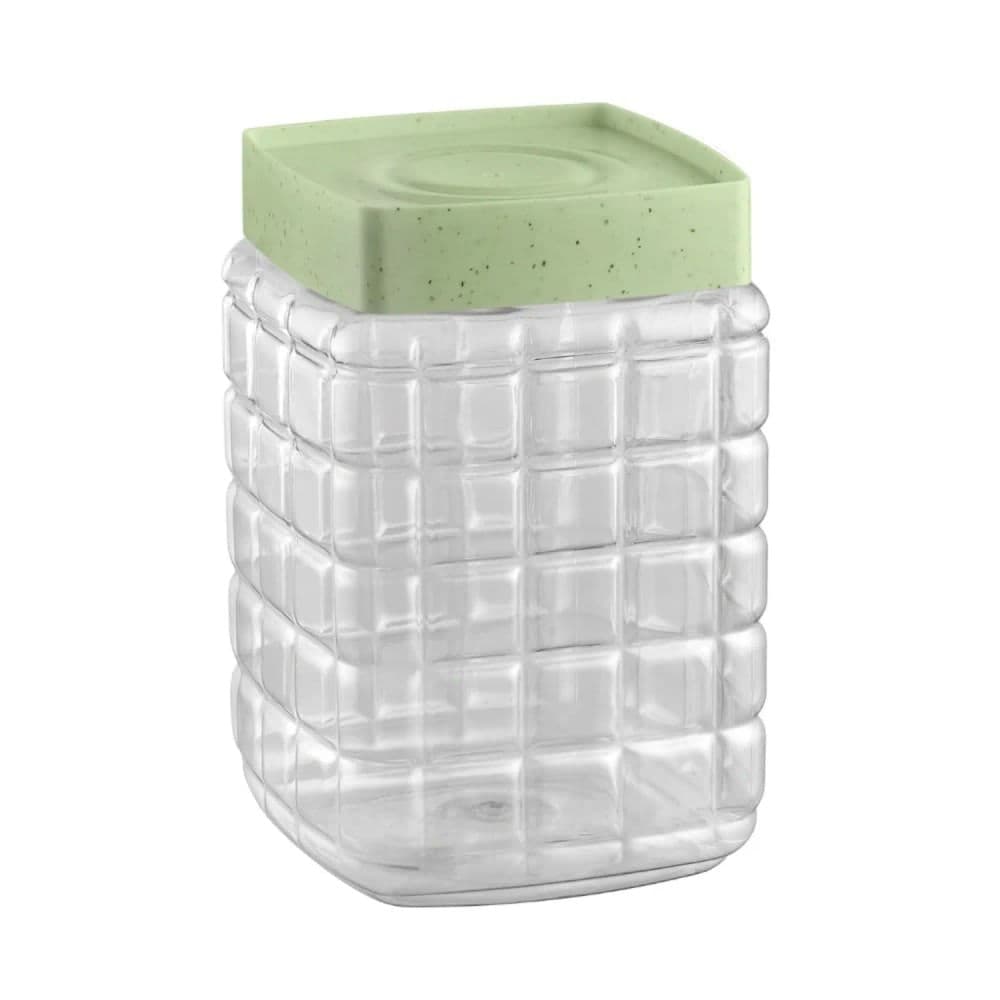 Pote de Plástico Organizador Faces 1,47l Verde - Tiba
