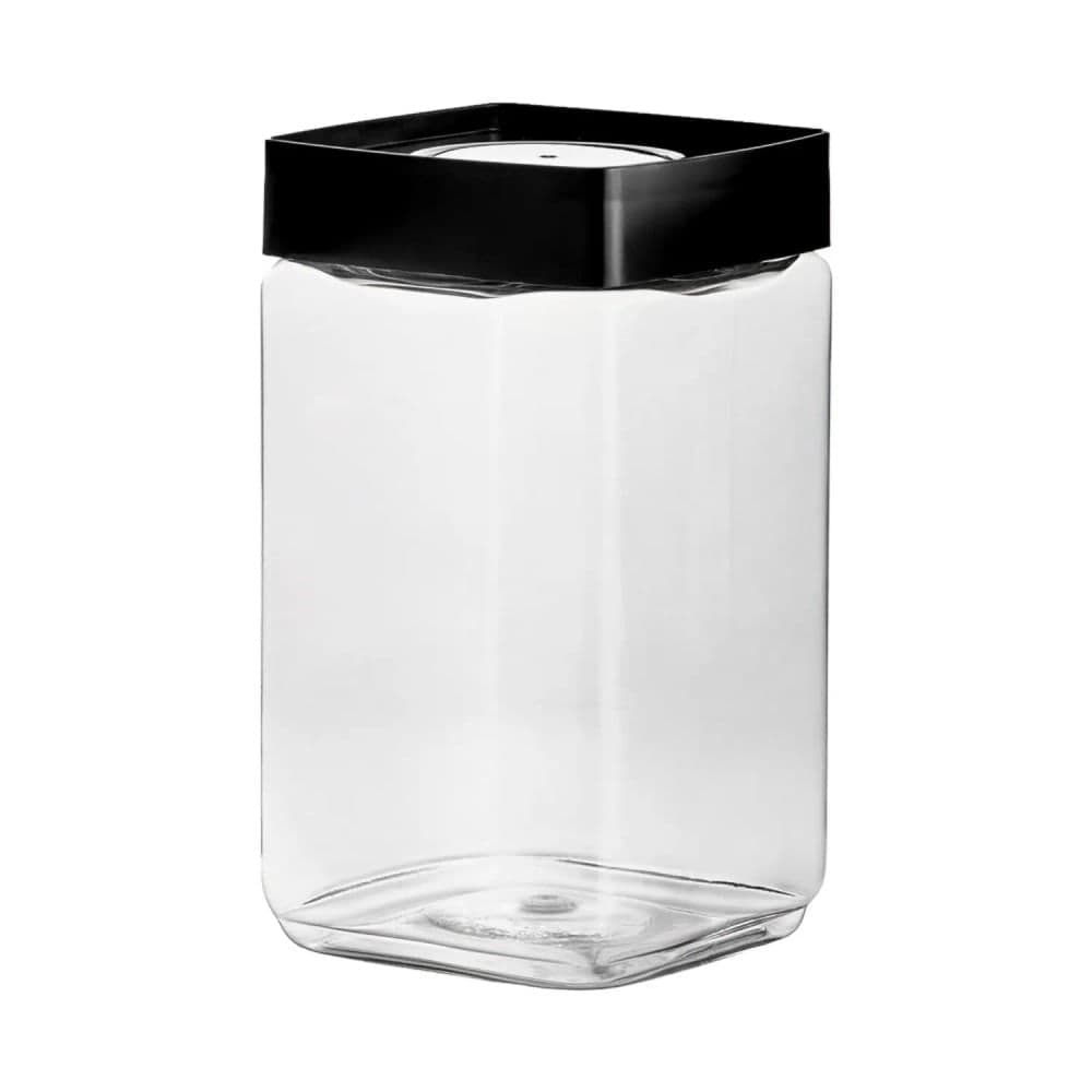 Pote de Plástico Organizador Faces 450mL Preta - Tiba