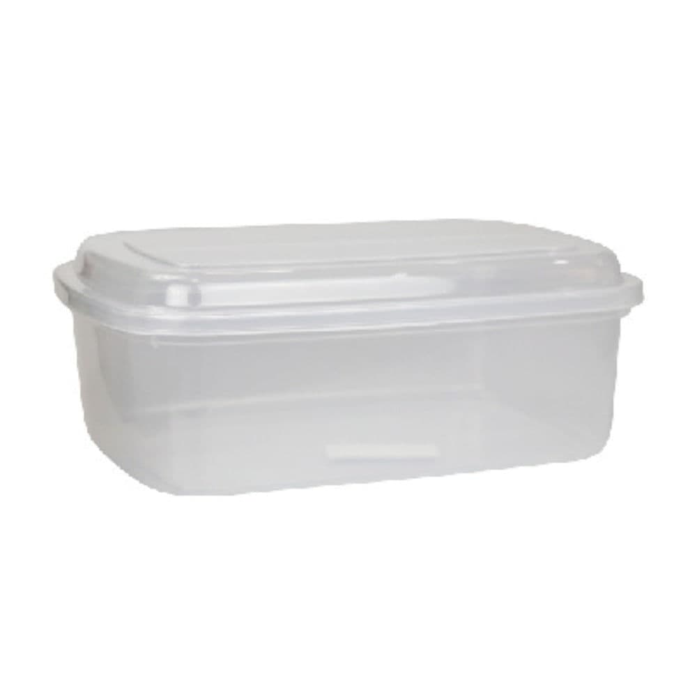 Pote de Plástico Retangular com Tampa 2,5l Transparente - Prime