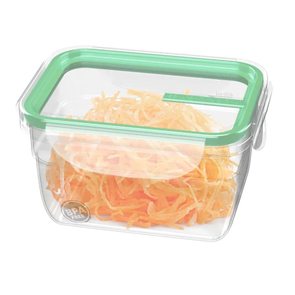 Pote de Plástico Retangular Fresh 537mL Verde - Sanremo