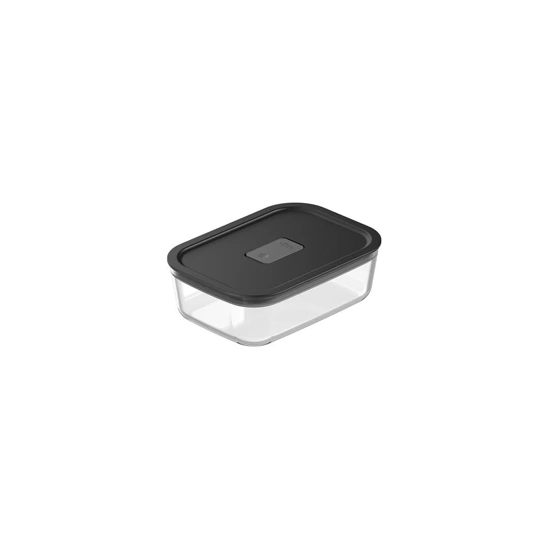Pote de Vidro Hermético Ou 850ml Fresh Lock — Preto