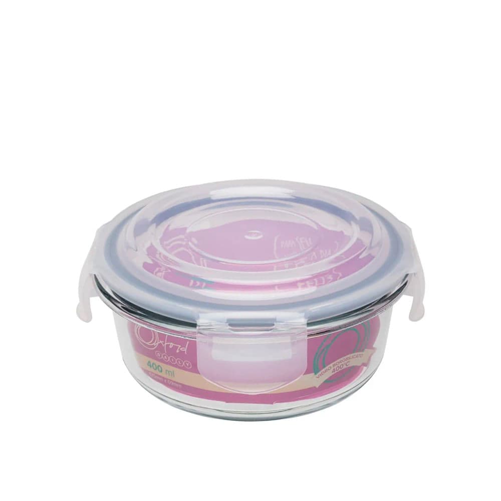 Pote Hermético de Vidro Redondo 400mL - Oxford