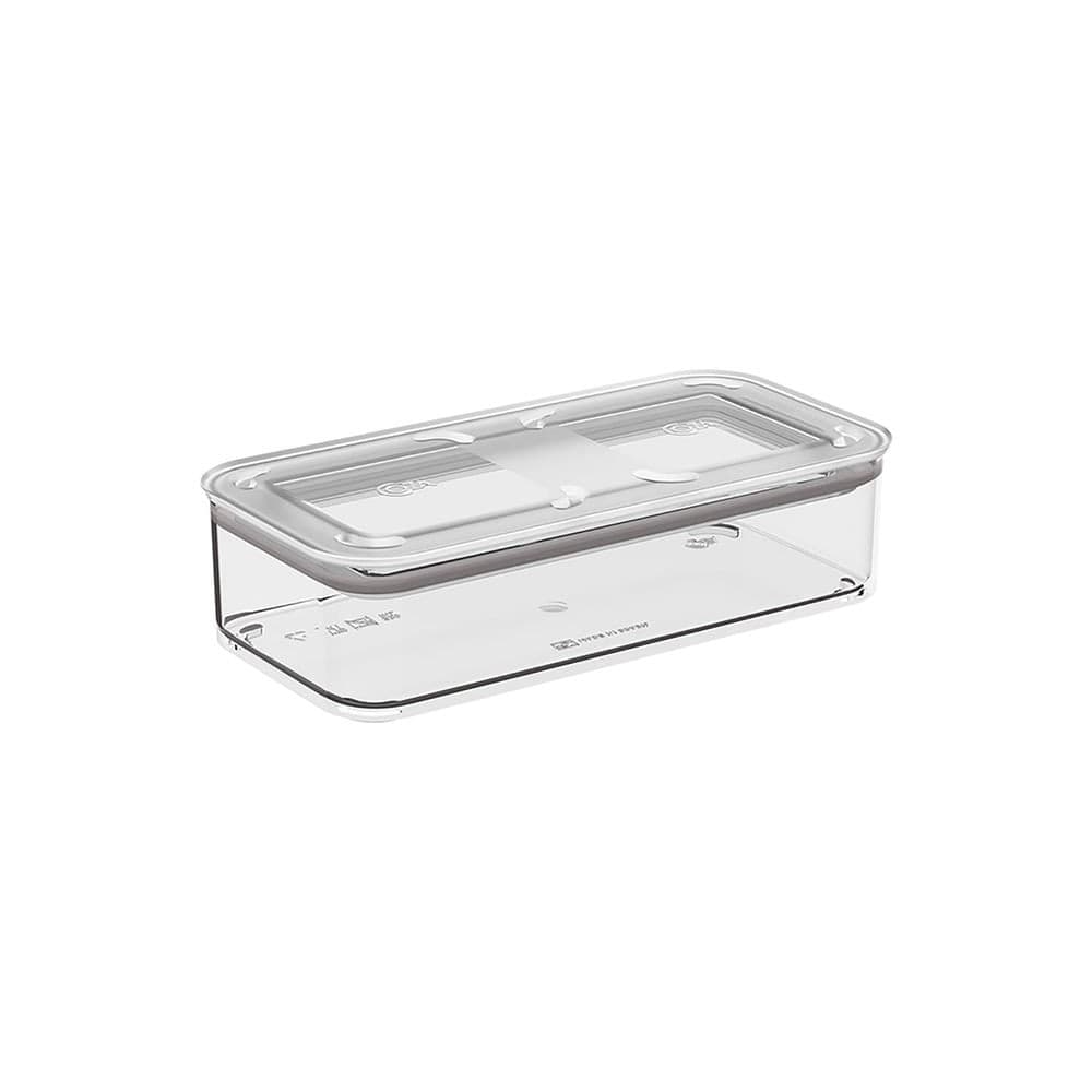 Pote Hermético Retangular 530mL Cristal - Coza