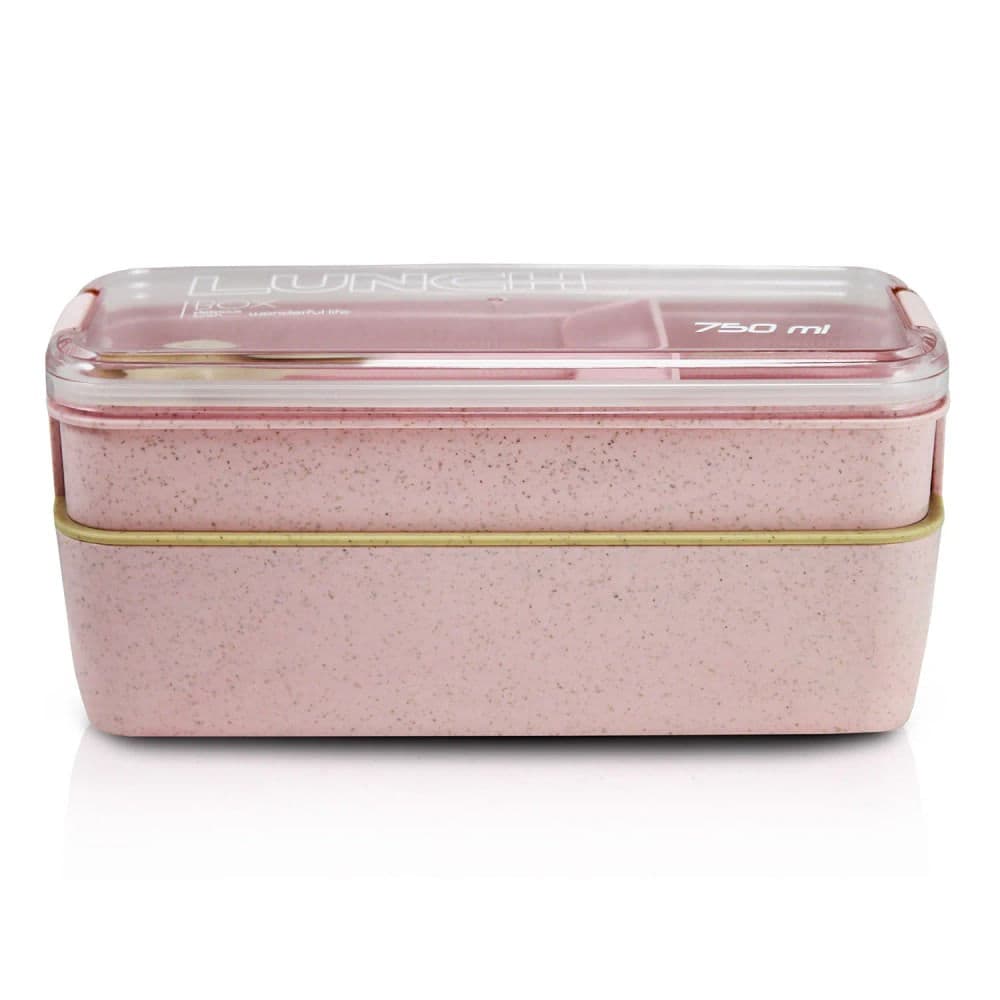 Pote para Marmita com 2 Andares Fitness 750mL Rosa - Jacki Design