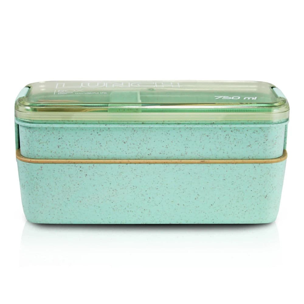 Pote para Marmita com 2 Andares Fitness 750mL Verde - Jacki Design