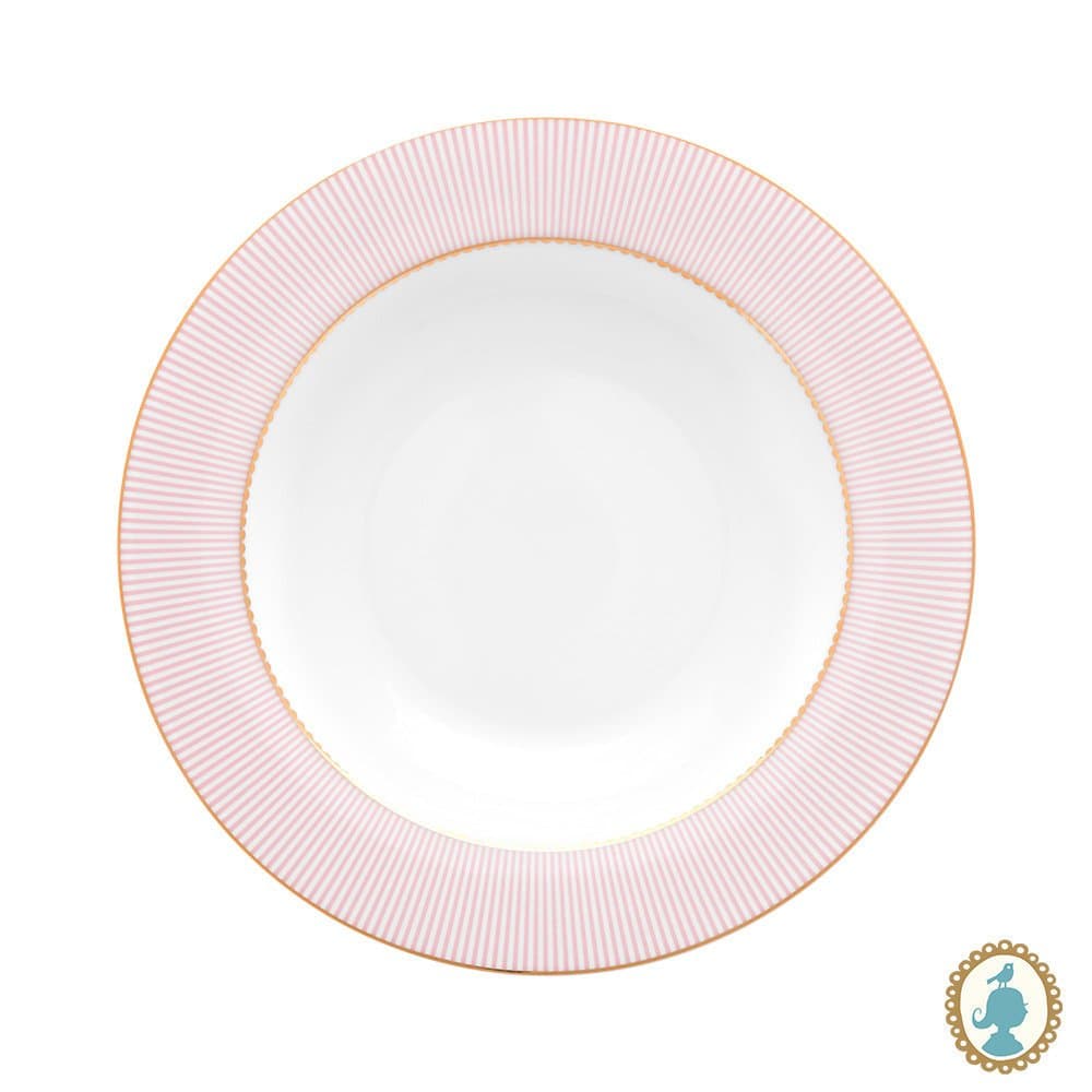Prato de Sopa de Porcelana La Majorelle Pip Studio Rosa