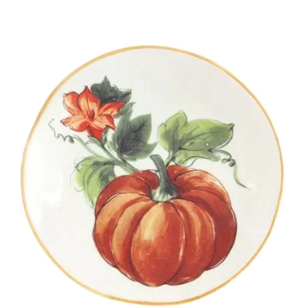 Prato para Sobremesa de Porcelana Pumpkin 23cm 6pçs