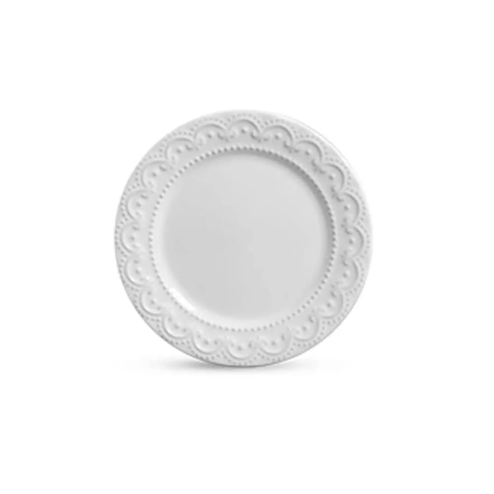 Prato Princess Branco — Sobremesa 20cm - Scalla